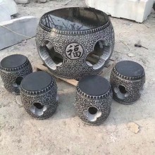 廠(chǎng)家供應(yīng)石桌石凳大理石桌子庭院別墅觀(guān)賞喝茶石桌